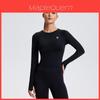 Womens Athletic Running Yoga Top With Stretchy Polyester Fabric For Gym Fitness