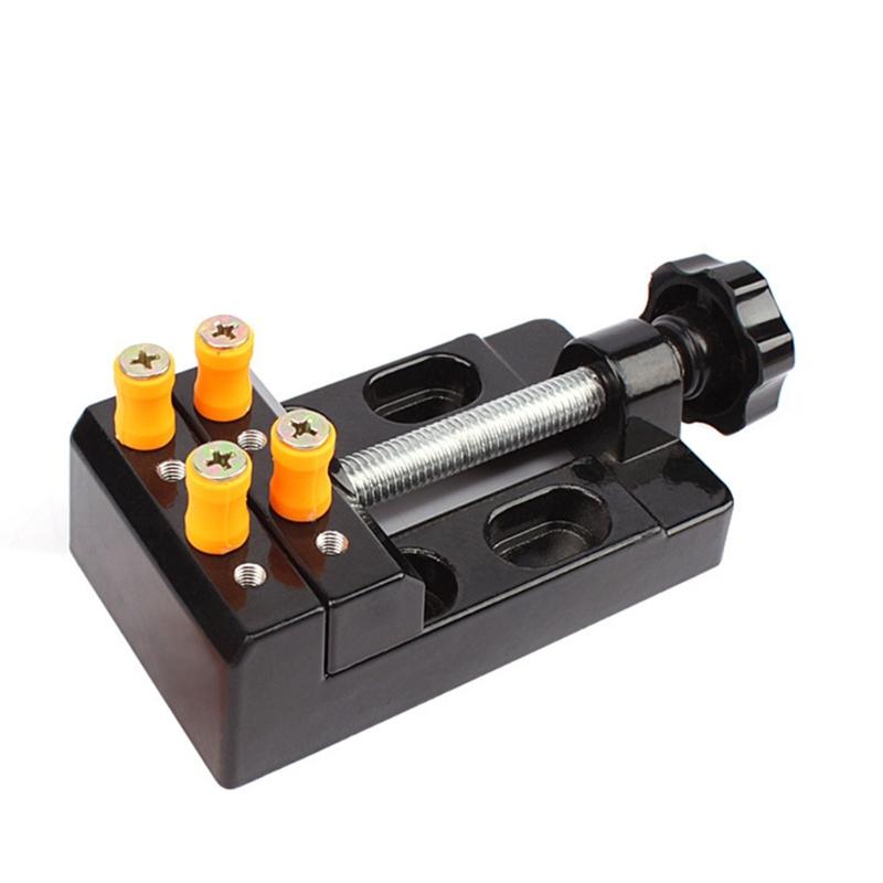 Aluminum Mini Table Vise Jaw Carving Bench Clamp Drill Press Vice Micro Clip Adjustable Flat Pliers DIY Jewelry Tools