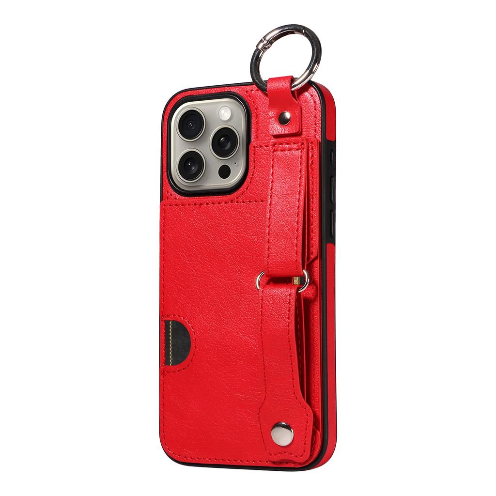 Wristband Ring Holder Cards Solt Wallet Leather Case For iPhone 15 Pro Max 14 Plus 13 12 11 XS SE2022 Pocket Bag Kickstand Cover