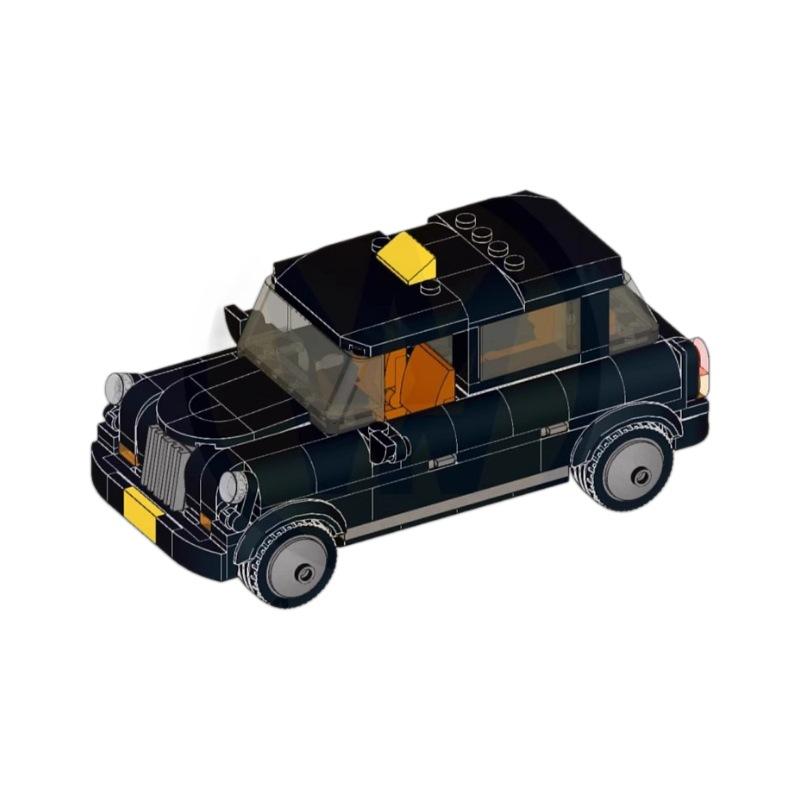 Building Blocks MOC-126046 British Car Taxu 4 Mini Taxi Assembly Toy Gift For Children