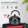Stainless Steel Whistling Tea Kettle with Handle Large Capacity Stovetop Teapot Automatic Whistle Safe White Travel