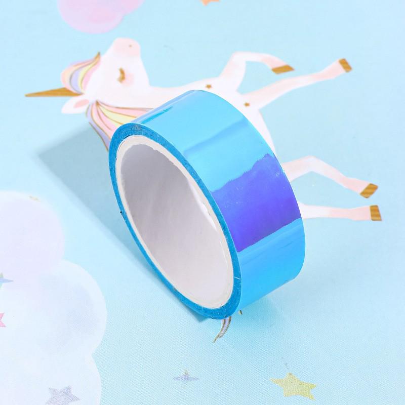 Creative Rainbow Laser Tape: Colorful, Decorative, Waterproof DIY Material for Student Journals and Collage.
