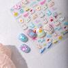 Cyansea Hot Selling Cute Dopamine Small Animal Embossed Nail Art and Phone Case Stickers