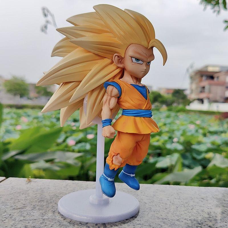Q Version Dragon Ball Ssj3 Vegeta Figure 21cm/ 8.27inch Super Saiyan 3 Goku Action Figures Pvc Statue Collection Model Toys Gift