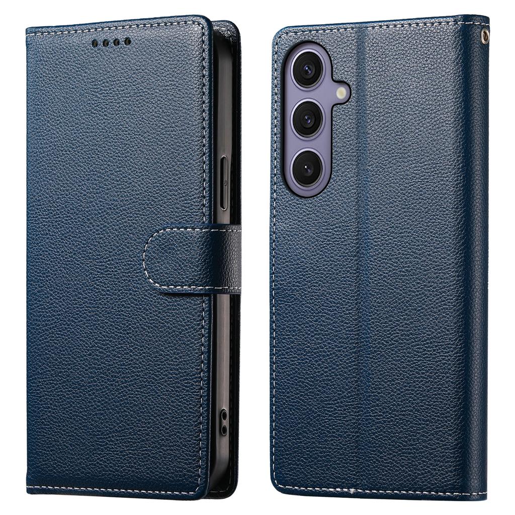 DF-012 For Samsung Galaxy S24 Case Litchi Texture Leather Wallet Stand Phone Cover