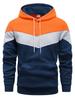 Mens Patchwork Hooded Sweatshirt Hoodie Clothing Casual Loose Streetwear Men's Fashion Fall/Winter Sports Jacket