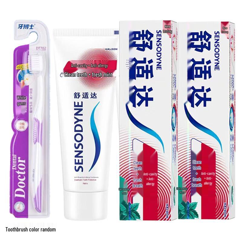 Dr. Dental Whitening Toothbrush & Anti-Cavity Toothpaste Set