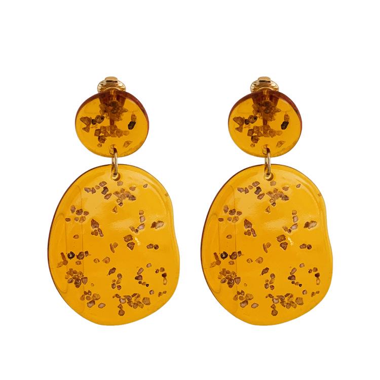 Snowflake Resin Dangle Earrings