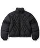SECONDMONO W. Argyle Check Quilted Crop Padded Jumper [Black]_Sewjp001Black