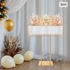 2-Pack Gold Square Crystal Flower Stands for Wedding Centerpieces, 11 lbs/5kg Max Load Each, 35.4x27.6in Modern Crystal Displays