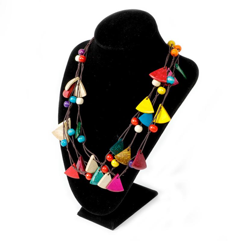 JMXD Bohemian Tribal Triangle Geometric Long Layered Pendant Necklace for Women Y2K Fashion Minimalist Jewelry Accessories