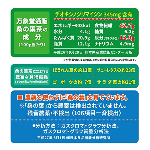 Banshoudo Mulberry Leaf Tea, 100g Powder, Made in Japan, Powdered Mulberry Tea, Benefits, Green Juice, Pesticide-Free, Caffeine-Free, Made in Kumamoto