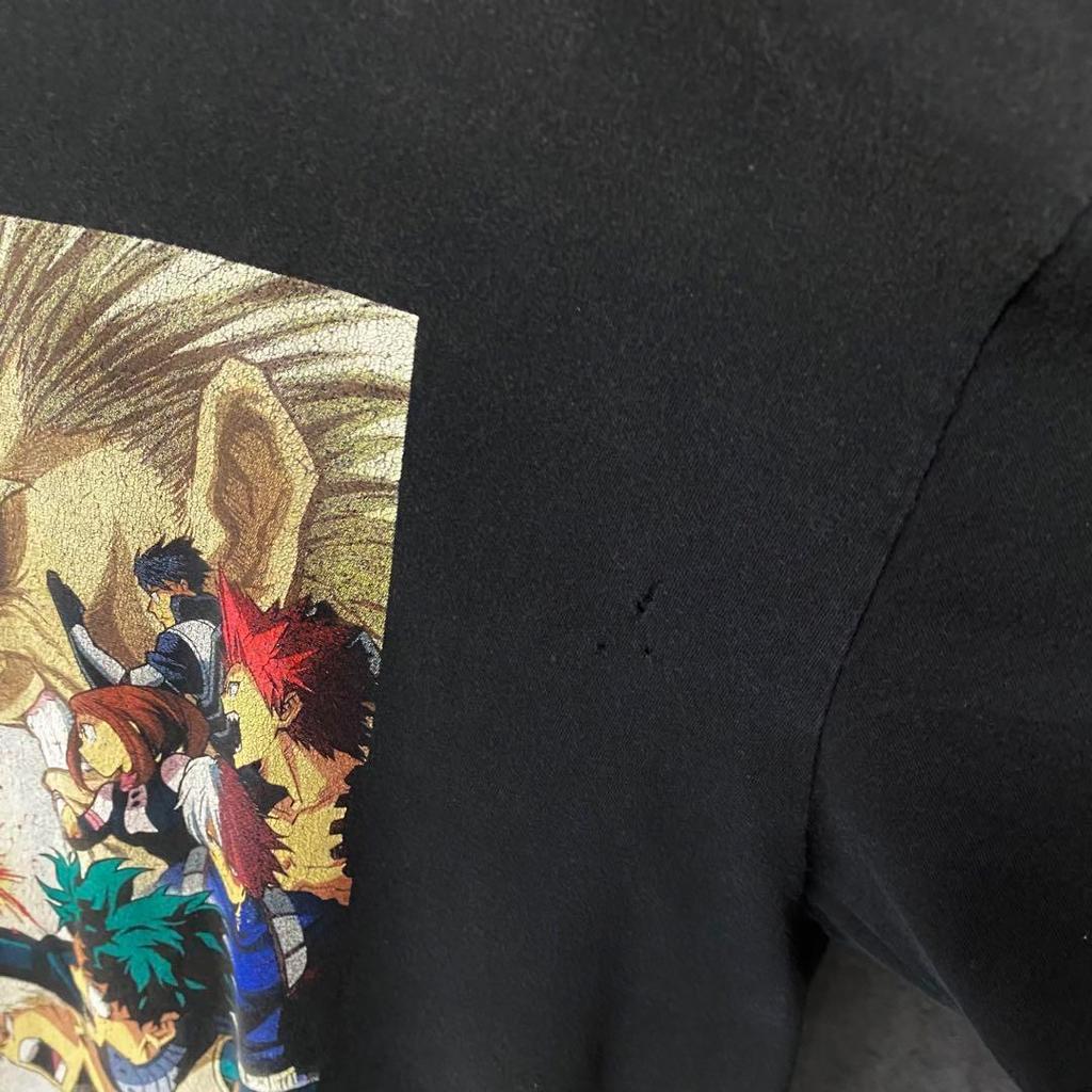 [USED] US Vintage My Hero Academia Anime Character T-Shirt, Black, Men's, Size L