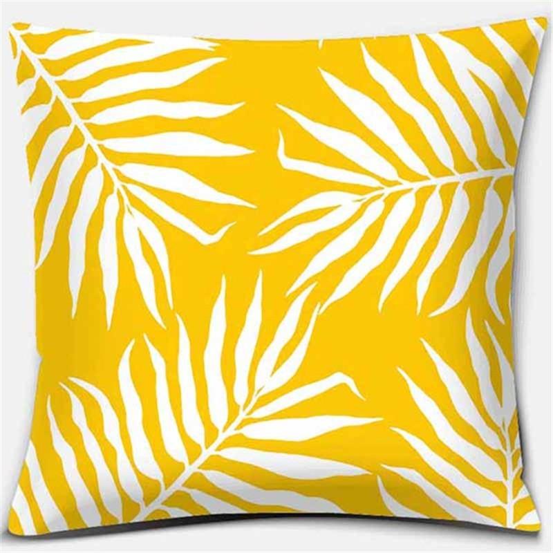Bright Yellow Simple Geometric Series Pillow Gift Home Office Decoration  Bedroom Sofa Car Cushion Cover