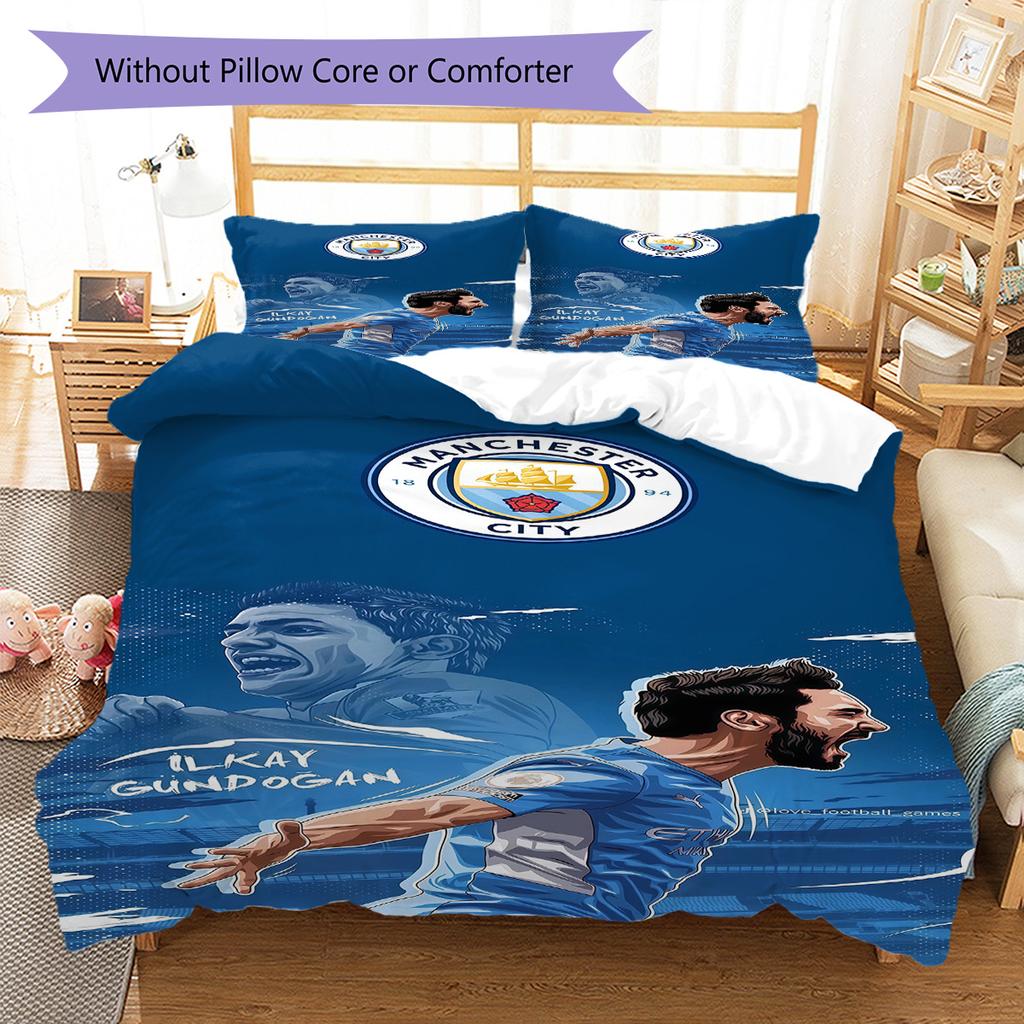 The Blues Team Bedding Quilt Set Quilt Cover Pillowcase Home Decoration Birthday Gift (1 * Duvet Cover + 2 * Pillowcase, Without Core)