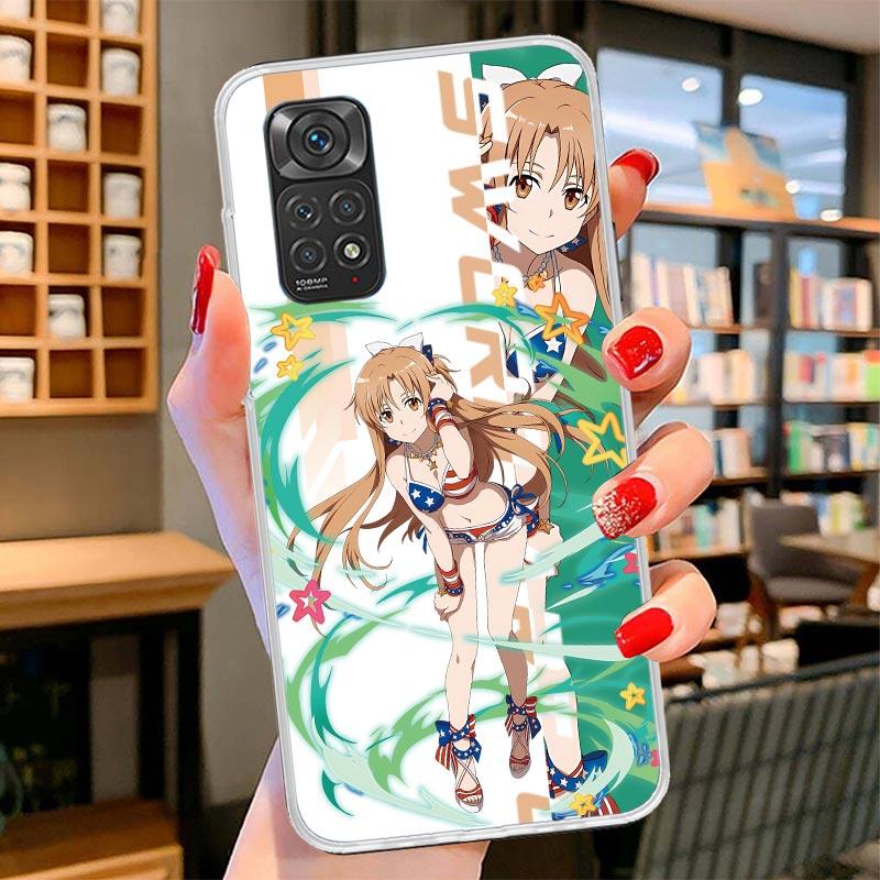 Anime Sword Art Online SAO Cover Phone Case For Xiaomi Redmi Note 15 14 13 12 11 10 Pro Plus 14S 12S 11S 11T 11E 10S Soft Fundas
