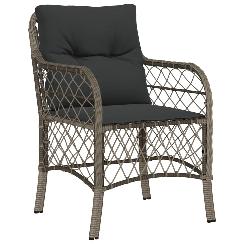 Vidaxl 5-Cz. Gartenmöbel-Set mit Kissen, Grau, PE-Rattan