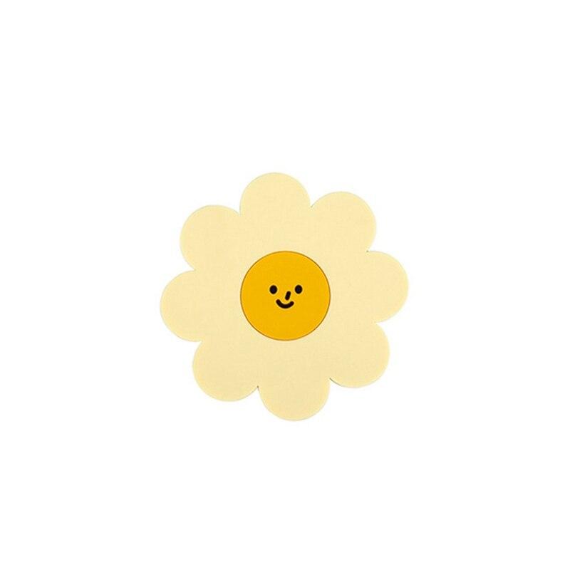 Sunflower PVC Heat Insulation Pad Household Bowl Mat Kitchen Cartoon Special-shaped Soft Rubber Table Mat Anti-scald Coaster Medium
