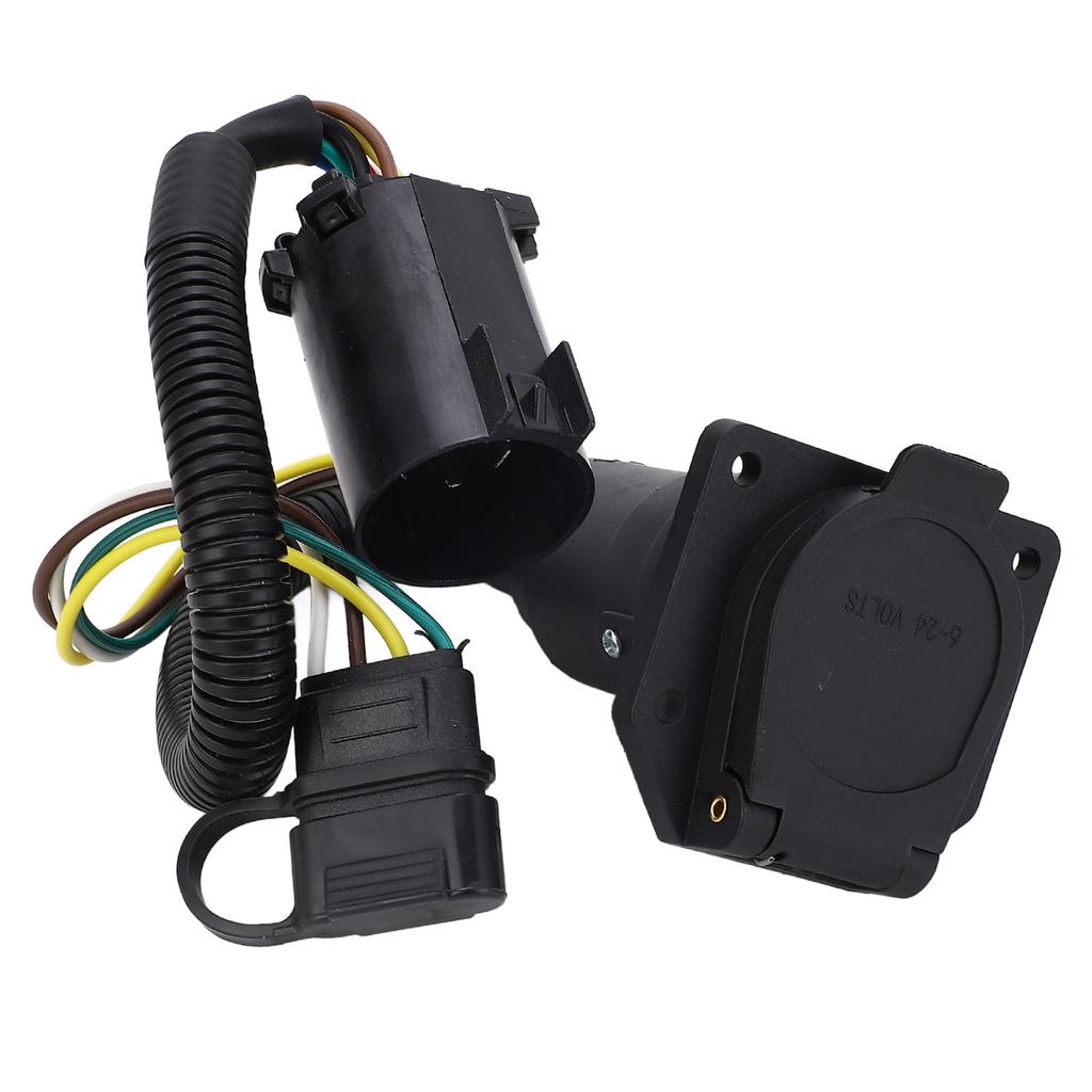 Trailer Wiring Adapter Connector Kit 4 Pin Flat to 7 Pin Waterproof Double Outputs Universal  For Commercial Vehicles