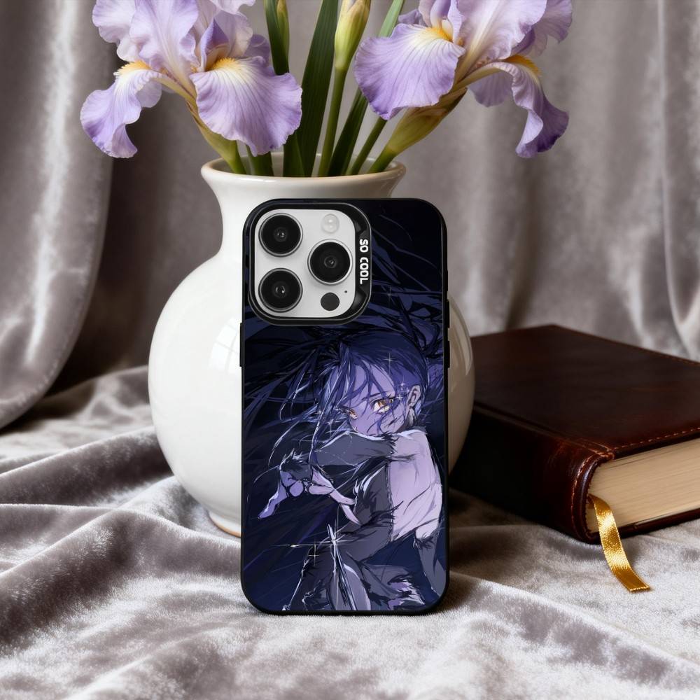 

Skating Anime M-Medalist Phone Case For iPhone17,16,15,14,13,12,11 Plus,Pro Max Candy Silver Plated Inside Cover iPhone12