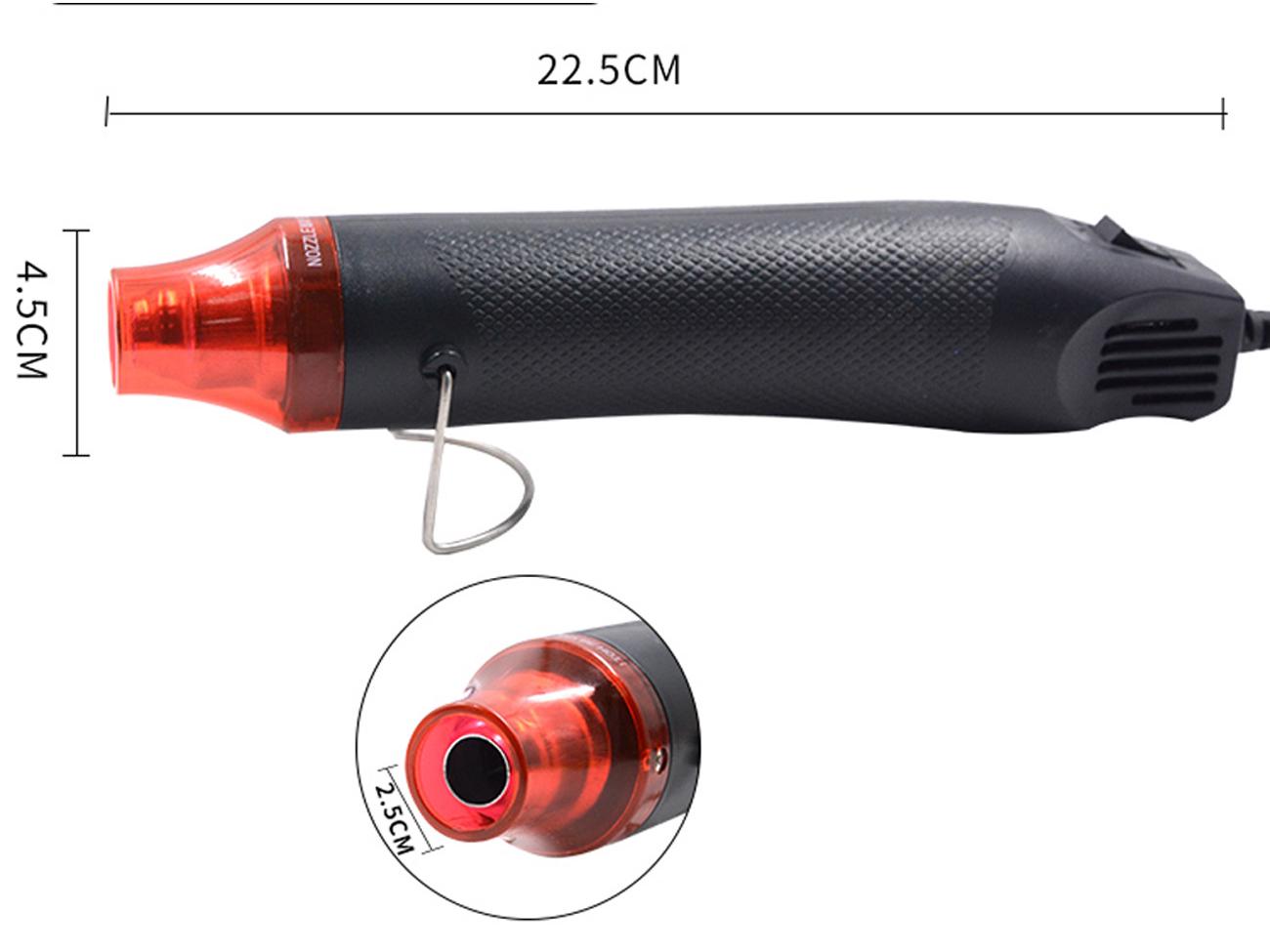 

300 Вт Фен для полимерной глины и термоусадочной трубки, Двухрежимный нагревательный инструмент 220 В/110 В