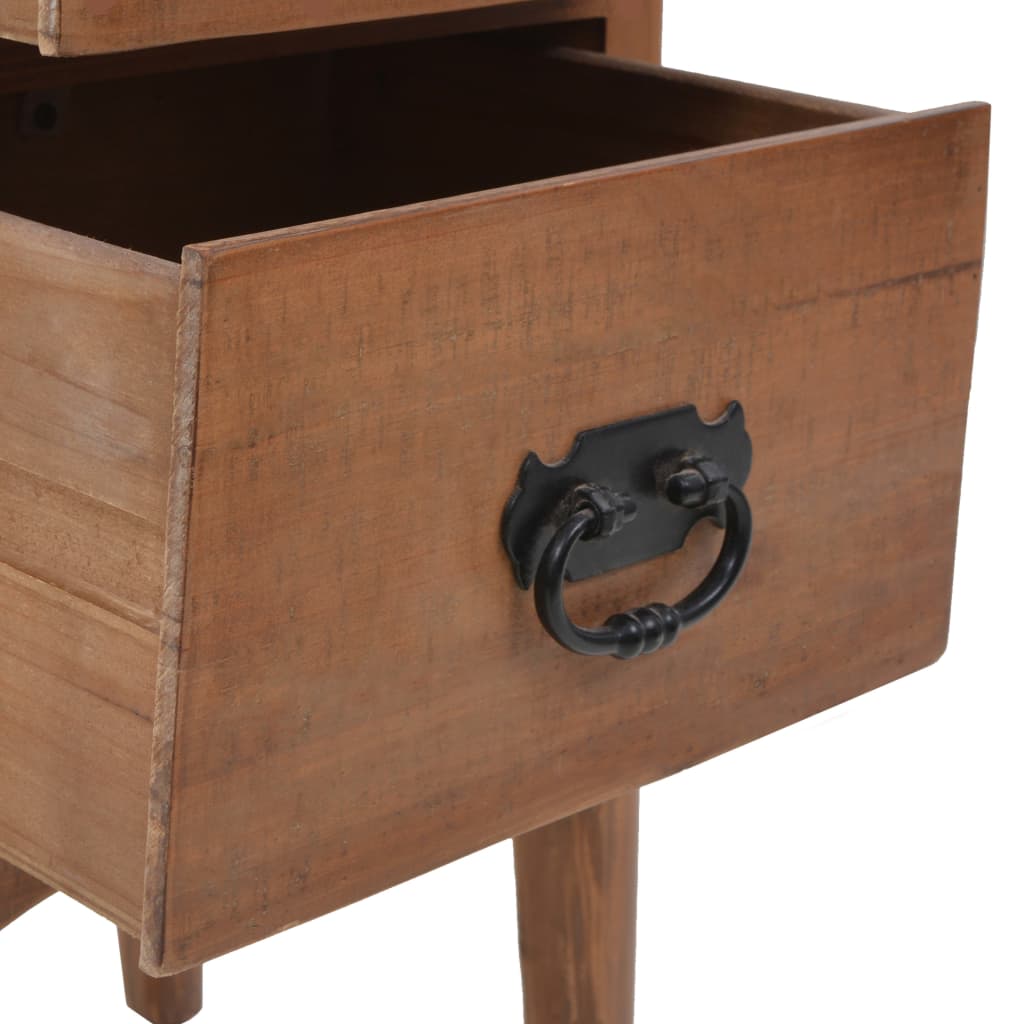 Nightstand Solid Pine Wood 40 x 29 x 68 cm Brown