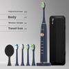 Akkulaufzeit 300 Tage Schallwellen-Elektrozahnbürste Kabelloses Laden Automatische Stummschaltung Intelligente Sterilisation Desinfektion Weiche Borsten