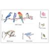 2 Sheets 40pcs Wall Sticker Reusable Branches Flower Bird Butterfly Static Decorative Decals