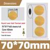 Gold Thermal Adhesive Round Sticker Paper for Lunch Box & Food Retention Labels
