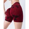 Fitness Shorts for Women, Quick-Dry, European and American Style, Tummy Control, Running Sports Shorts, Tie-Dye Yoga Wear with a Stylish Design