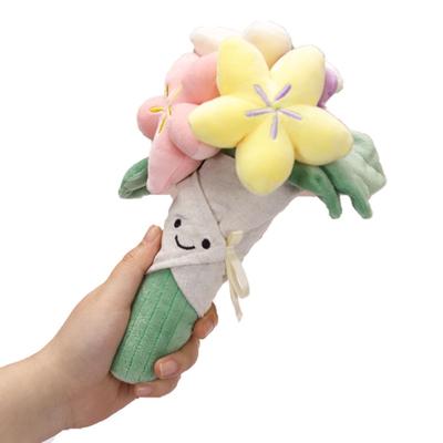 35cm Plush Flower Bouquet,  Faux Rose Arrangement for Valentine's Day, Home Decor