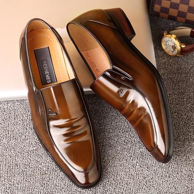 Chaussures d'affaires en cuir pour hommes Chaussures de bureau basses en cuir pour tenue de soirée britannique