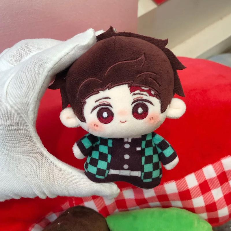 10cm Anime Demon Slayer Kimetsu No Yaiba Plush Kamado Tanjiro Agatsuma Zenitsu Hashibira Inosuke Tomioka Giyuu Pendant Doll Toys Cuddly Stuffed Fluffy