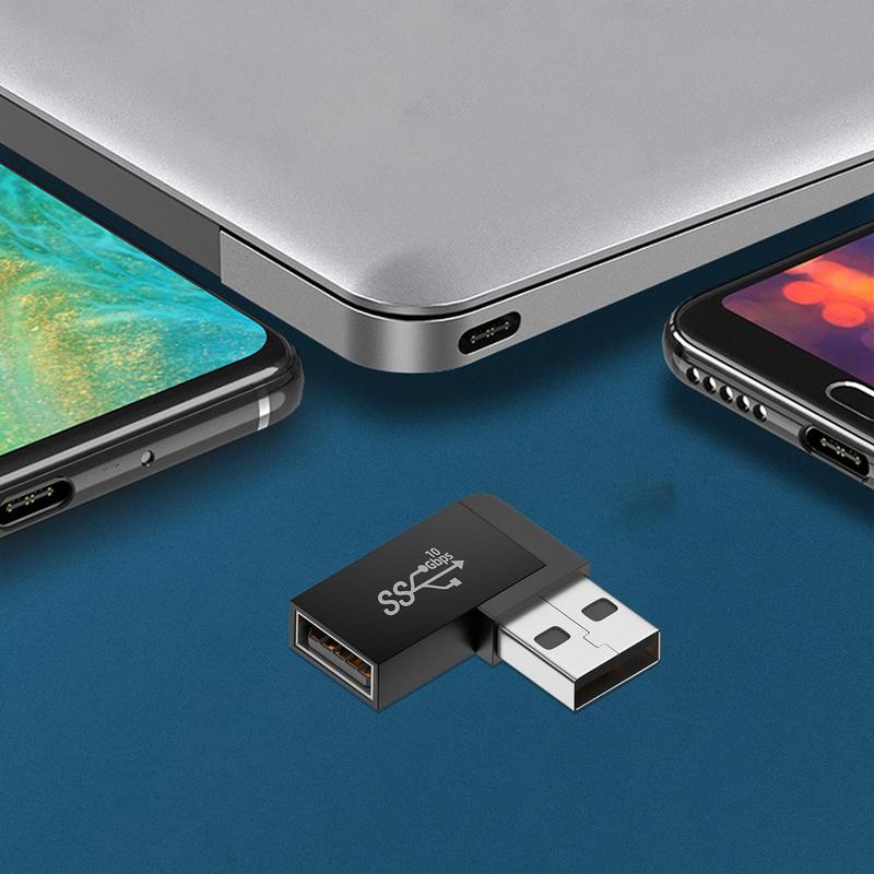 90 270 Degree Angle USB 3.1 Connector Adapter Male to Female Left Right Up Down Angle USB to USB3.1 Adapter Extension Converter