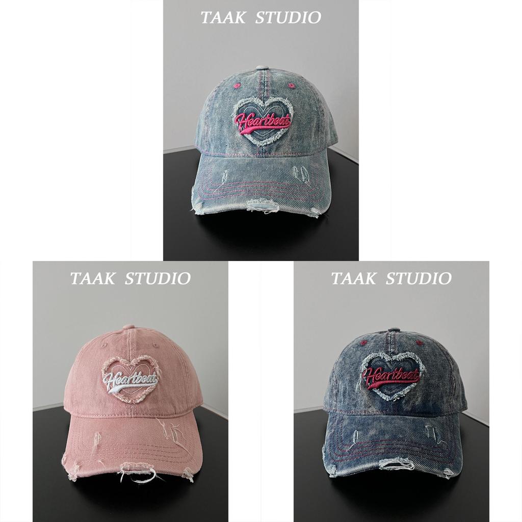 Denim Baseball Cap With Embroidered Letters For Casual Streetwear And Sun Protection