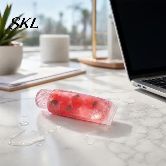 Toothpaste Tube Shape Toy Clear Glitter Toy, Stress Relief Fruit Squeeze Slow Rising Soft Sensory for Kids Adults Relaxation