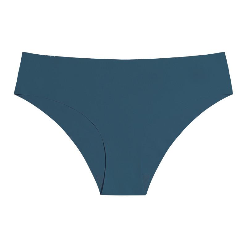 

One-piece ice silk seamless underwear women s sports breathable large-size briefs hip-lifting sexy quick-drying yoga underwear S темно-синий