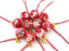 Blume Chirimen Kaleidoskop Glocke Japanischer Chirimen Netsuke Hergestellt als Souvenir Kirsche [Zune] (8 mm) Schlüsselanhänger, Japan, (Rote Blüte)