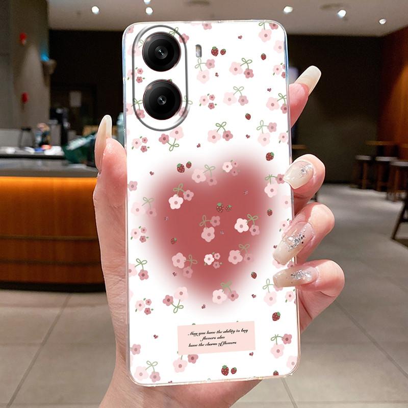 Cover For Xiaomi Poco X7 Pro Case 5G Shockproof Clear Luxury Aesthetic Fashion Butterfly Flower Casing Soft Silicone TPU Bumper