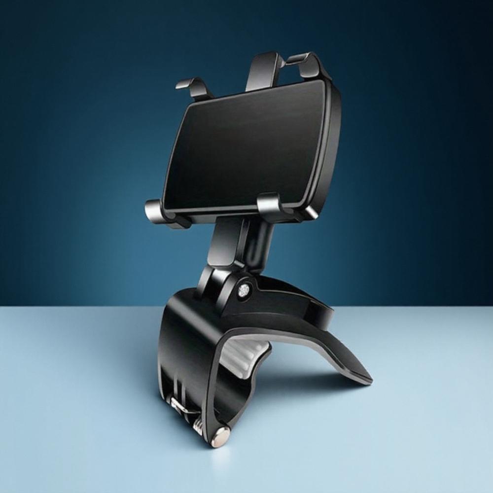 Car Phone Holder 360 Rotatable Adjustable Dashboard Sun Visor Mount for 3-7 Inch Mobile GPS Navigation
