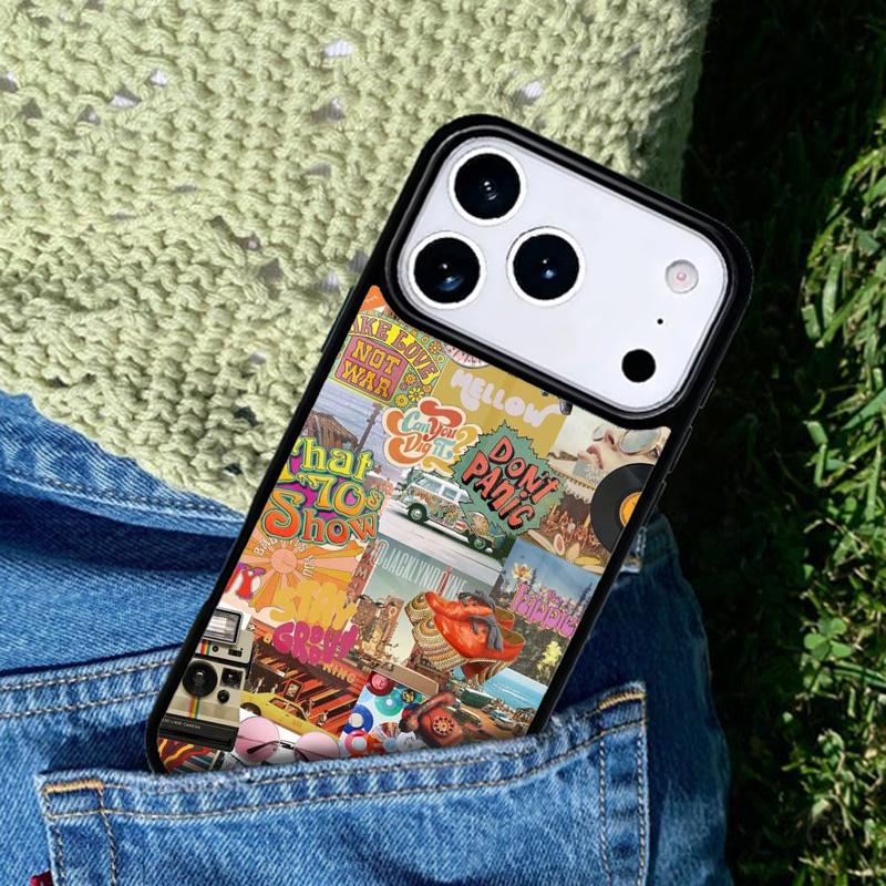 Vintage Aesthetic Soft Phone Case For iPhone 17 AIR 16 Pro Max 15 14 Pro 11 12 13 Shockproof Silicone Cover