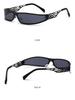 Y2K Punk One-Piece Sunglasses for Men & Women - Trendy European & American Style with Hollow Carved Temples