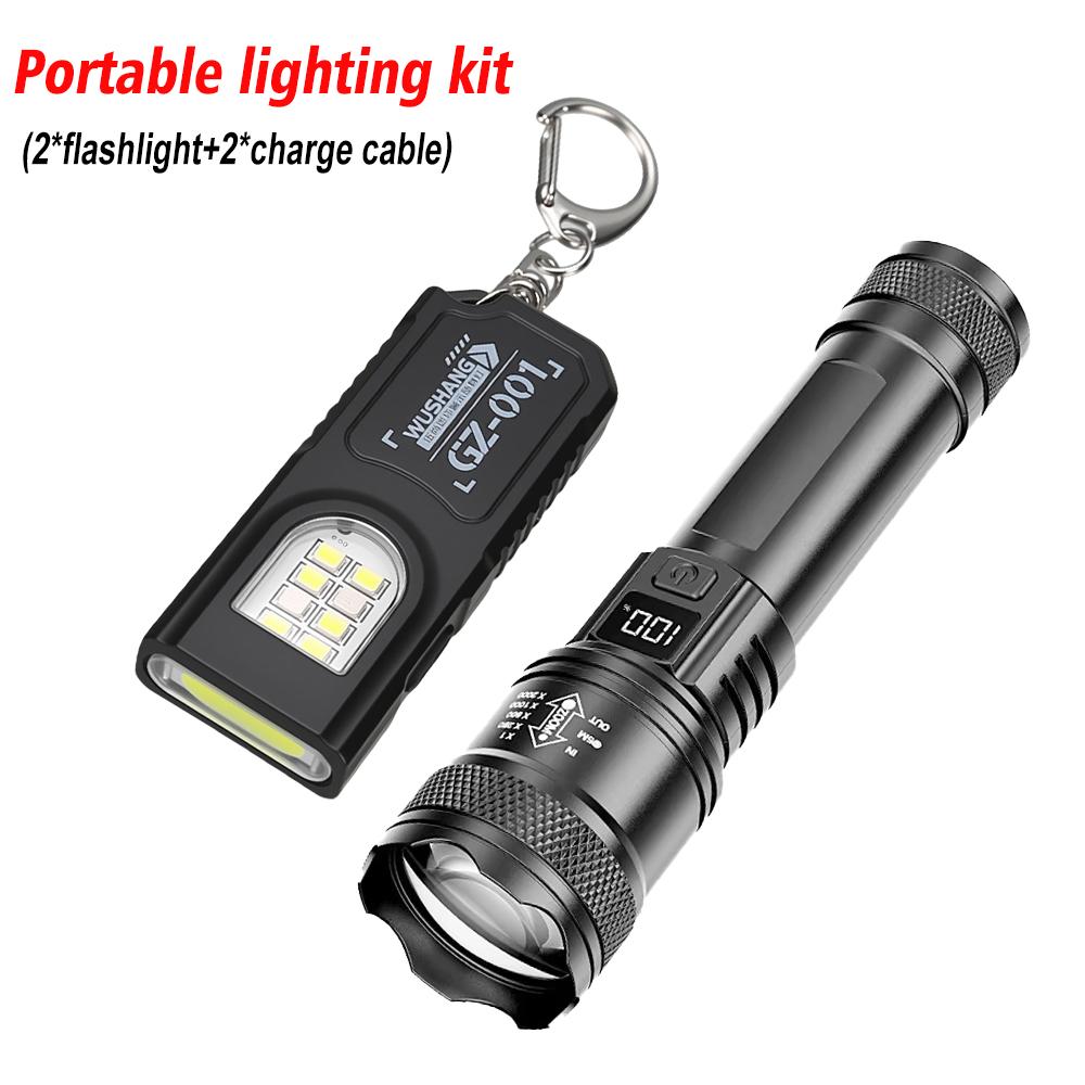 Portable Keychain LED COB Flashlight USB Rechargeable Torch with Pen Clip Powerful Mini Outdoor Working Lantern with Magnetic