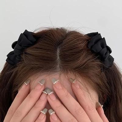 Pinza Piccola per Capelli a Forma di Fiocco Nero Pinza per Capelli Pinza per Capelli Donna Ragazza Pinza Laterale per Capelli Pinza per Frangia Acconciatura Copricapo Nuovo
