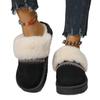 2025 New Snow Boots Women's Winter Fur Integrated Wool Mouth Velvet Thick Bottom Warm Outer Wear Bag Head Half Slippers