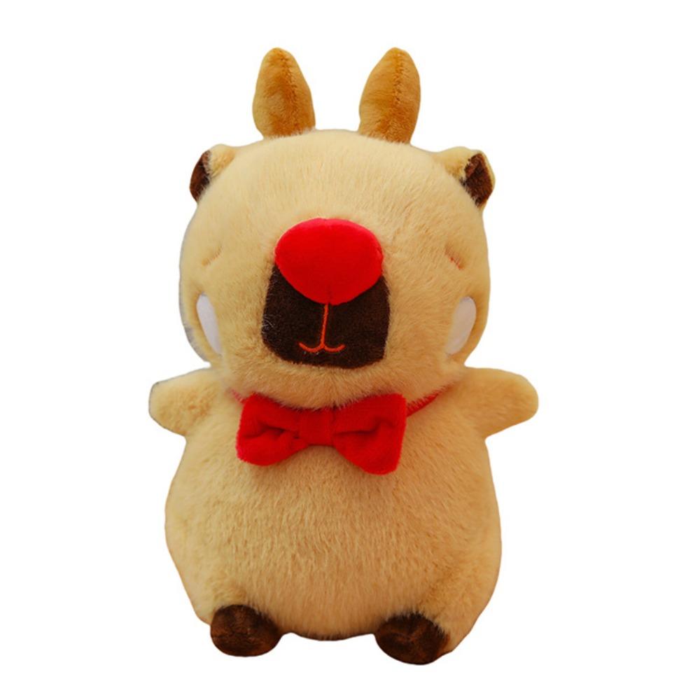 Elk Capybara Plush Toy Santa Claus Capybara Fluffty Doll Capybara Plush Doll  Home Decor