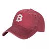 Orange Bitcoin Logo Unisex Women Baseball Caps Distressed Denim Washed Hats Cap Retro Outdoor Workouts Headwear