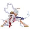One Piece Nika Luffy Figure Sun God Gear 5 Red White Pants Squat Pose Model Desk Car Decor