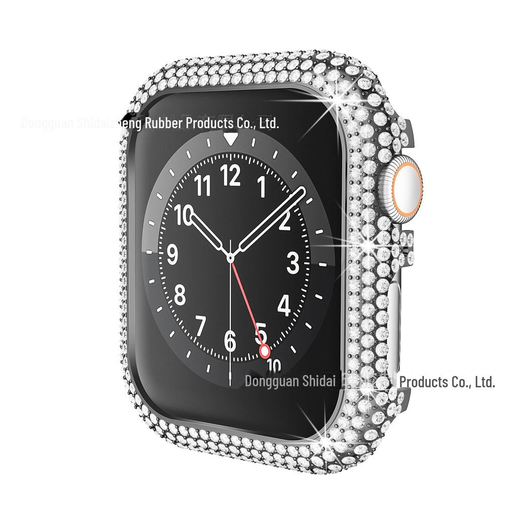 Apple Watch 41/45mm Voll Diamant Metallgehäuse für 4.-9. Generation
