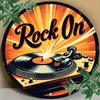 Vintage Record Player Metal Sign Retro Music Wall Art Decor